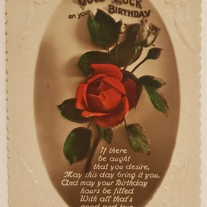 Carte postale Vœux Anniversaire Bonne chance pour votre anniversaire