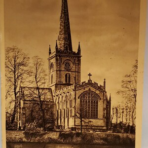 Pocztówka Wielka Brytania Anglia Kościół Świętej Trójcy Stratford-Upon-Avon Anglia