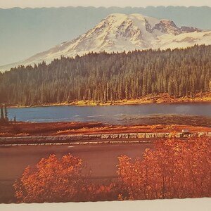 Carte postale WA Mount Rainier et Reflection Lake Washington
