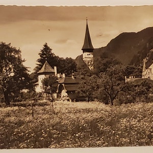 Postcard RPPC Interlaken Switzerland