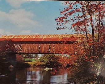 Post Card NH Old Covered Bridge Westport New Hampshire