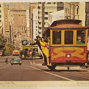 Postcard CA Cable Car San Francisco California
