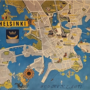 Carte postale Finlande Carte d’Helsinki Finlande