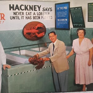 Ansichtkaart reclame Hackney's wereldberoemde Seaford Restaurant Atlantic City NJ