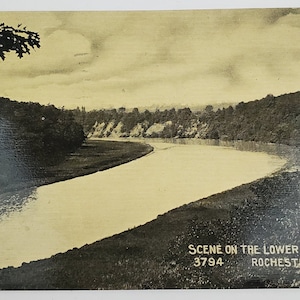 Postkarte NY Szene auf dem Lower Genesee Rochester New York