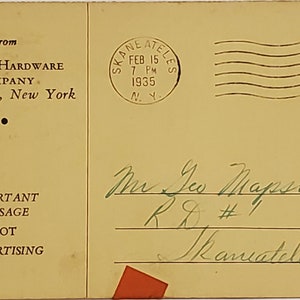 Saldo de la tarjeta Ephemera Debido Tucker Hardware Skaneateles Nueva York