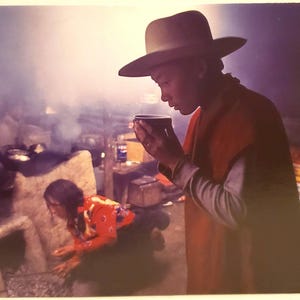 Postal de una familia nómada de Kham, Tíbet, 2000