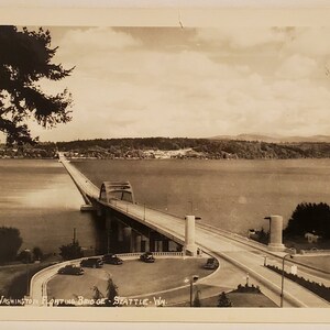 Carte Postale WA Lac Washington Pont Flottant Seattle Washington