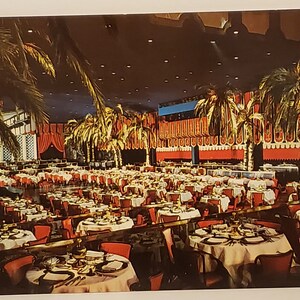 Cartão Postal Publicidade Mundialmente Famoso Cocoanut Grove Ambassador Hotel Los Angeles Califórnia
