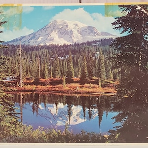 Carte postale WA Mount Rainier et Reflection Lake Washington