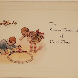 Cartolina natale Natale Gli auguri di buone feste con buon umore EMBOSSED tagliato