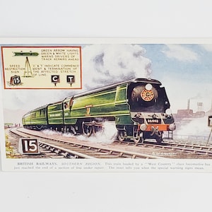 Cartão Postal - Transporte Ferrovia British Railways Região Sul Alan Anderson