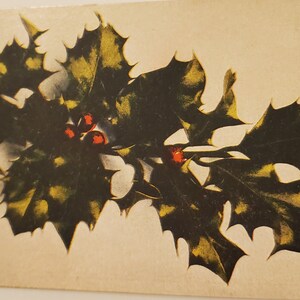 Cartolina natalizia Holly e Holly berries