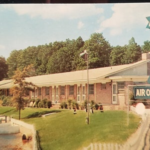 Postkarten-Werbung Seeblick-Motel Hartsville South Carolina