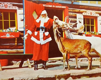 Postcard NY Welcome to Santa&#39;s House North Pole New York