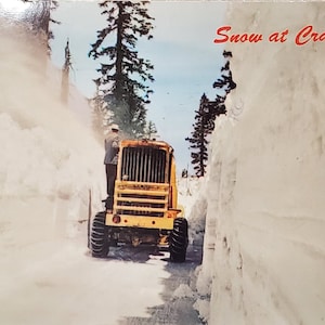 Briefkaart OF Sneeuw bij het Meer Oregon van de Krater