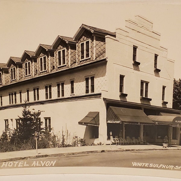 Post Card WV Hotel Alvon White Sulpher Springs West Virginia