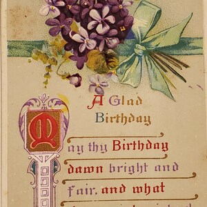 Cartão Postal Saudações Aniversário - Um Feliz Aniversário