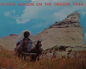 Carte postale wagon couvert NE sur l'Oregan Trail Nebraska