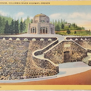Cartolina postale O Vista House Columbia River Highway Oregon LINO