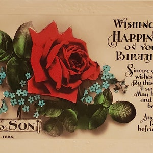 Tarjeta postal Saludos Cumpleaños - A mi hijo