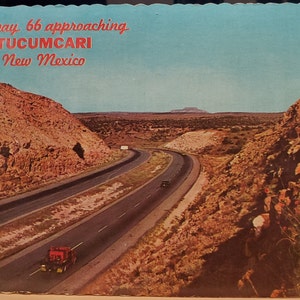 Wens Kaart NM Weg 66 die Tucumcari New Mexico naderen