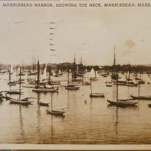 Carte postale MA Marblehead Harbour montrant le cou Marblehead Massachusetts