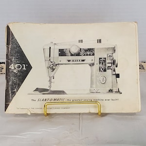 Singer Sewing Machine Manual Model 401 Slant-o-matic