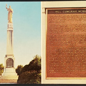 Postcard NY Angel Moroni Monument on Hill Cumorah Palmyra New York