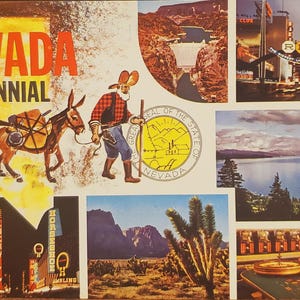 Carte postale NV Nevada Centennial 1864-1964 Nevada