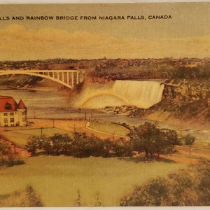 Postkarte Kanada Regenbogenbrücke von Niagara Falls Kanada