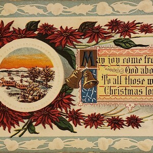 Tarjeta postal Navidad Puede que la alegría venga de Dios arriba