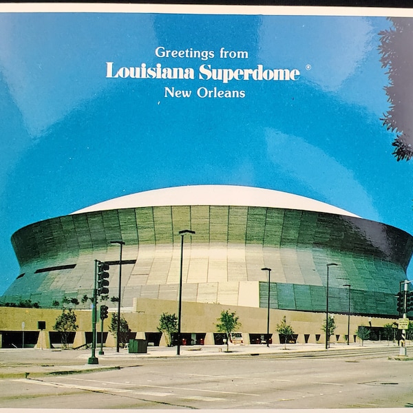 Postcard LA Greetings from Louisiana Superdome New Orleans, Louisiana