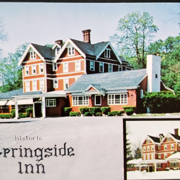 Postcard NY Historic Springside Inn Auburn New York