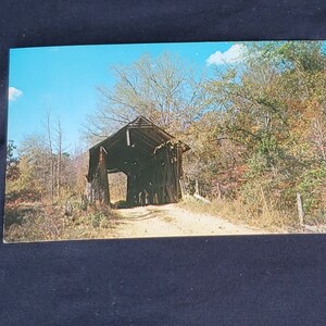 Cartolina - AL Thomas Bridge Oakachoy Creek Coosa County Alabama Covered Bridge