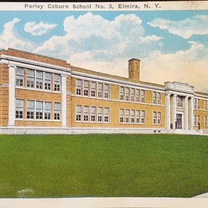 Cartão postal NY Parley Coburn School No. 3 Elmira Nova York