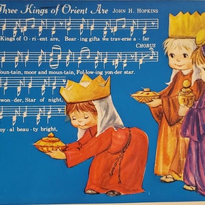 Post Card Holiday Christmas We Three Kings of the Orient