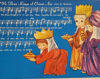 Post Card Holiday Christmas We Three Kings of the Orient