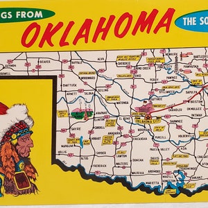 Carte postale OK Salutations de l'Oklahoma