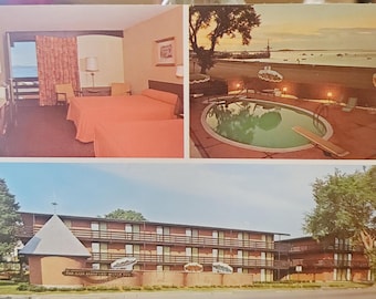 Reklama na pocztówce Governor Bradford Motor Inn Plymouth Massachusetts
