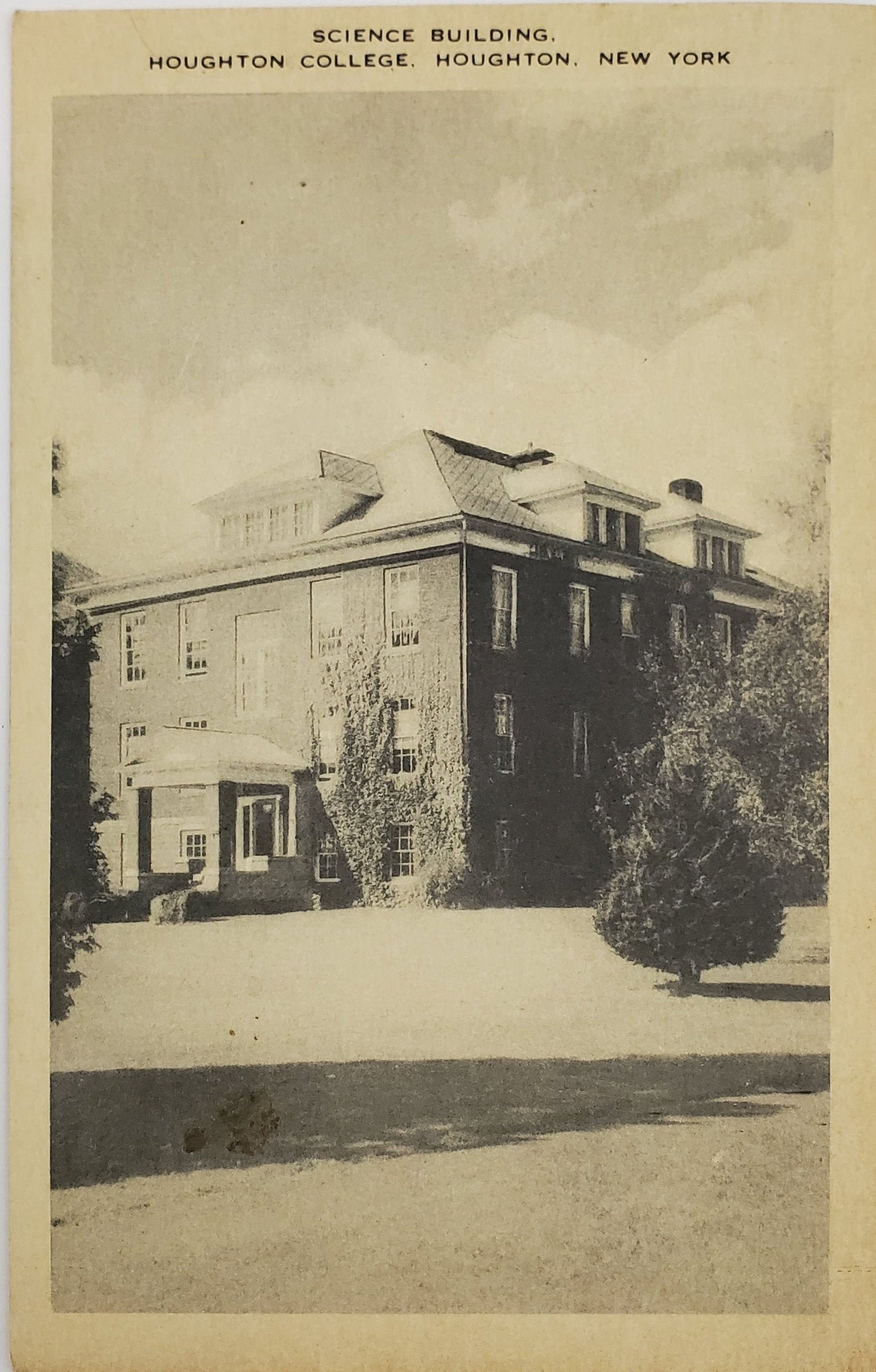 Postcard NY Science Building Houghton College Houghton New Etsy