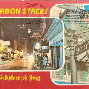 Cartão postal LA Bourbon Street Nova Orleans, Louisiana