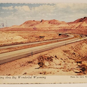 Cartão Postal WY Dirigindo pelo Grande e Maravilhoso Wyoming