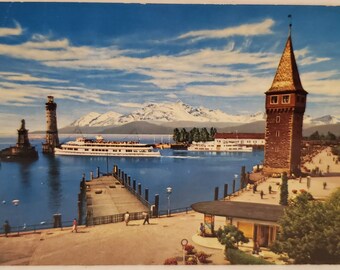 Post Card Germany Lindau Hafen Germany