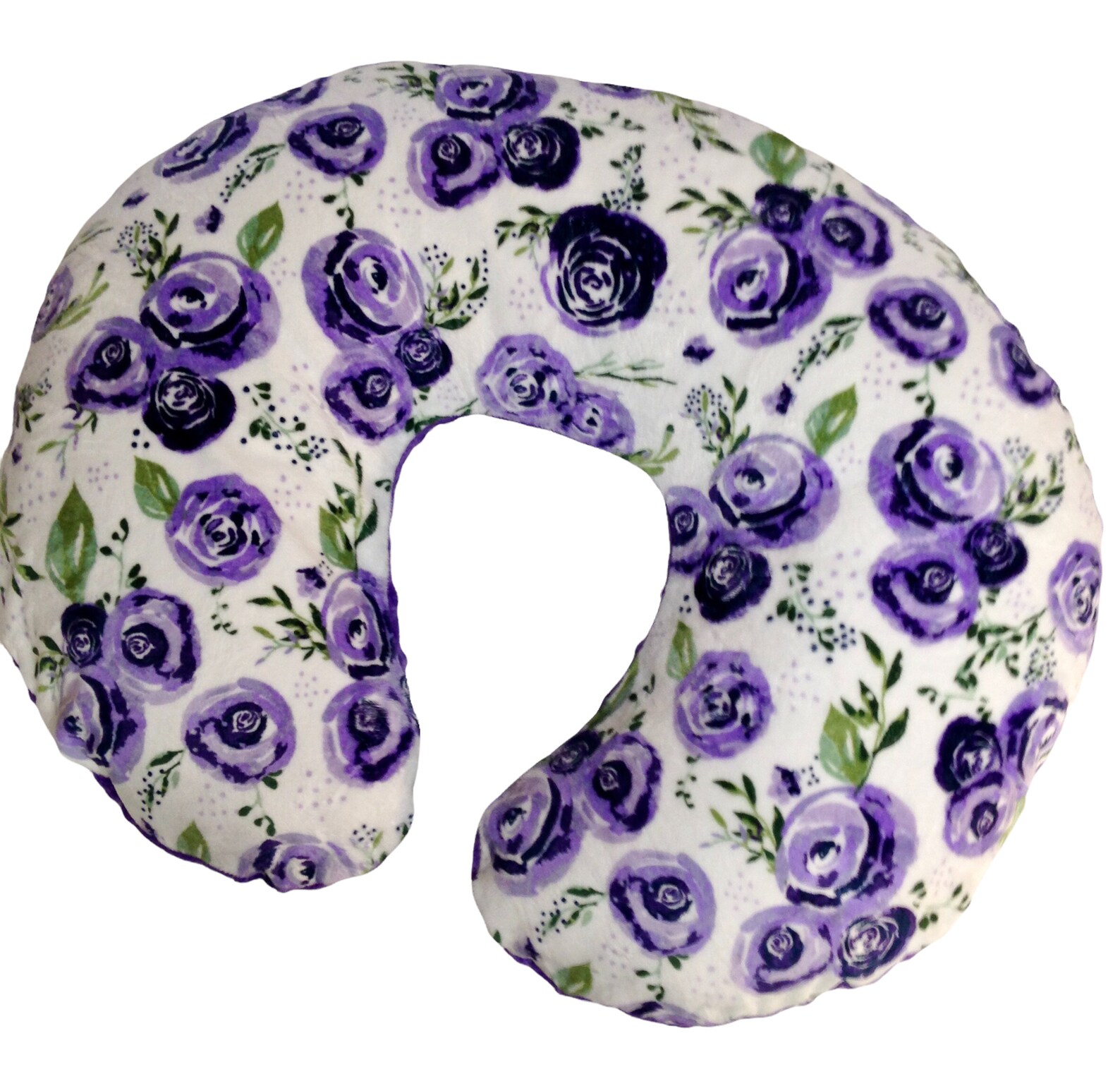 Minky Nursing Pillow Cover. Purple Rose Cuddle You Choose the Etsy