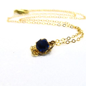 Sapphire Solitaire Necklace