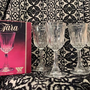 Vintage Wheaton Tara Cordial Glasses, Boxed Set of 4