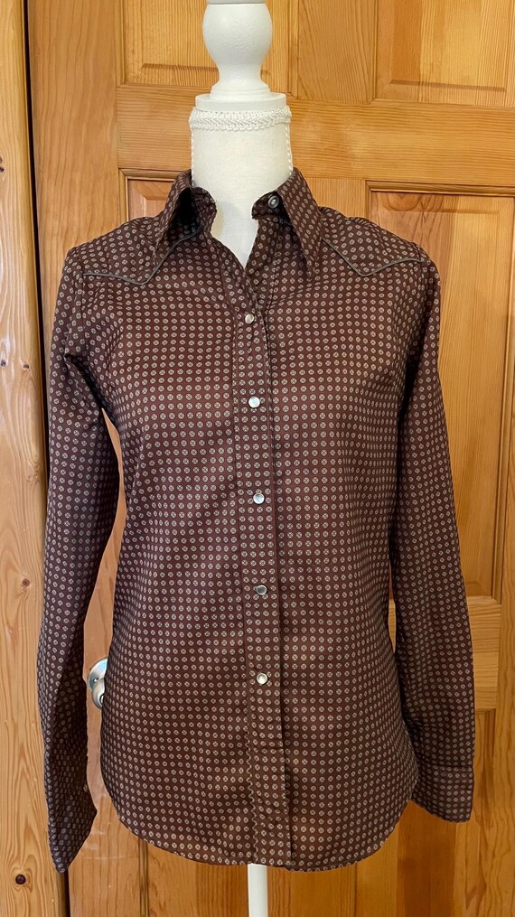 Vintage 70's Tru-West Rockmount Ranch Wear Pearl Snap Western Shirt, XSmall