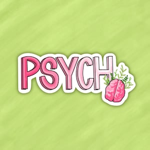 Psych Sticker: Waterproof Psychology Student Gift