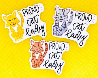 Cat Lady Sticker: Matte Vinyl Decal for Laptop